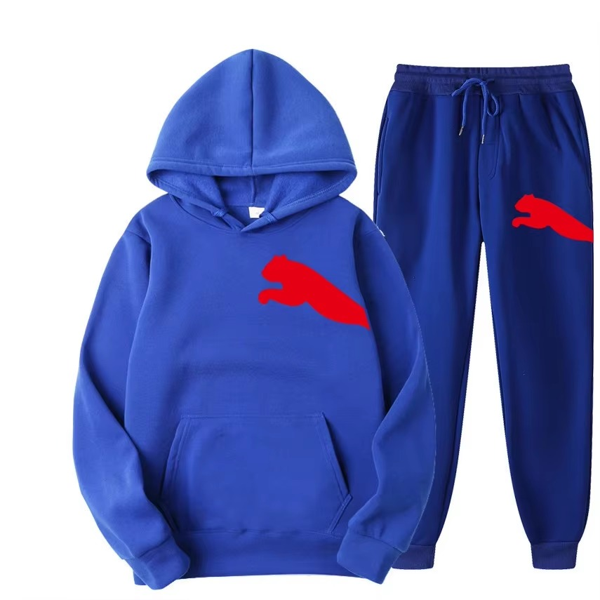 2025 men and women the same fashion casual trend sweater set outdoor sports printing pattern sweater two-piece set size S-3XL
