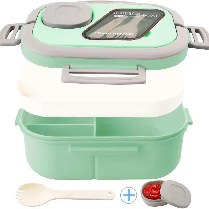 Spacious 40.5 Oz Bpa-Free Bento Lunch Box For Adults - Leakproof, Microwave & Dishwasher Safe With 4 Compartments
