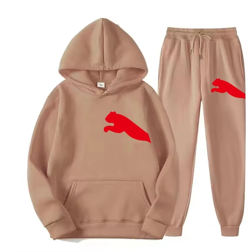 2025 men and women the same fashion casual trend sweater set outdoor sports printing pattern sweater two-piece set size S-3XL