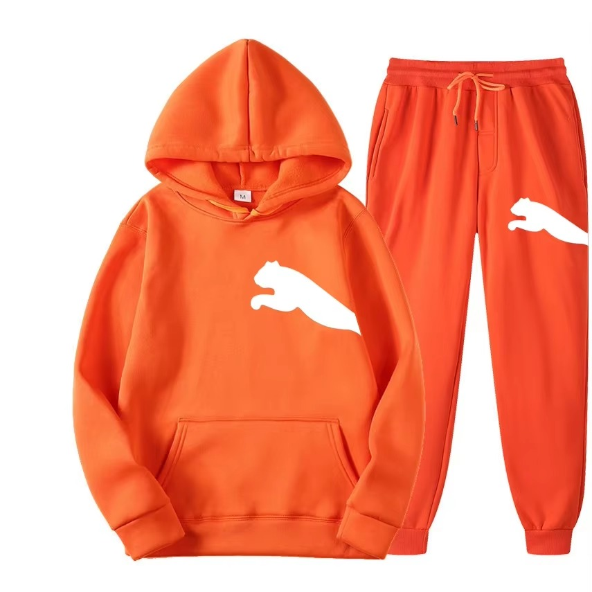 2025 men and women the same fashion casual trend sweater set outdoor sports printing pattern sweater two-piece set size S-3XL