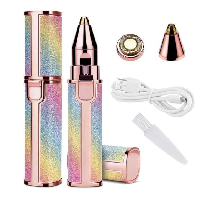 Electric Hair Remover Trimmer For Women, Rechargeable 2 in 1 Flawless Facial Razor