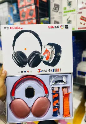 P9 ULTRA 2 SMART WATCH COMBO WITH HEADPHONES