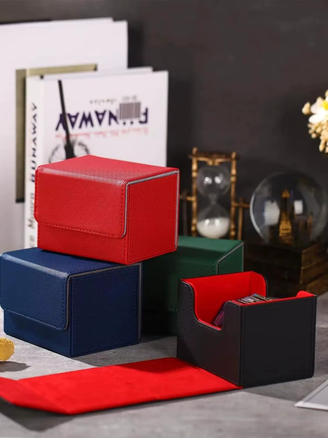 Trading Card Deck Box Durable for TCG OCG storage organize Collectible Game Car MTG Card Carrying Case Holds 80+ or 100+ cards