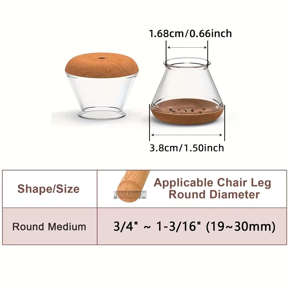 16Pcs Chair Leg Floor Protectors for Hardwood Floors Felt Furniture Pads Silicone Caps Reduce Noise