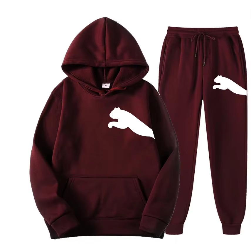 2025 men and women the same fashion casual trend sweater set outdoor sports printing pattern sweater two-piece set size S-3XL