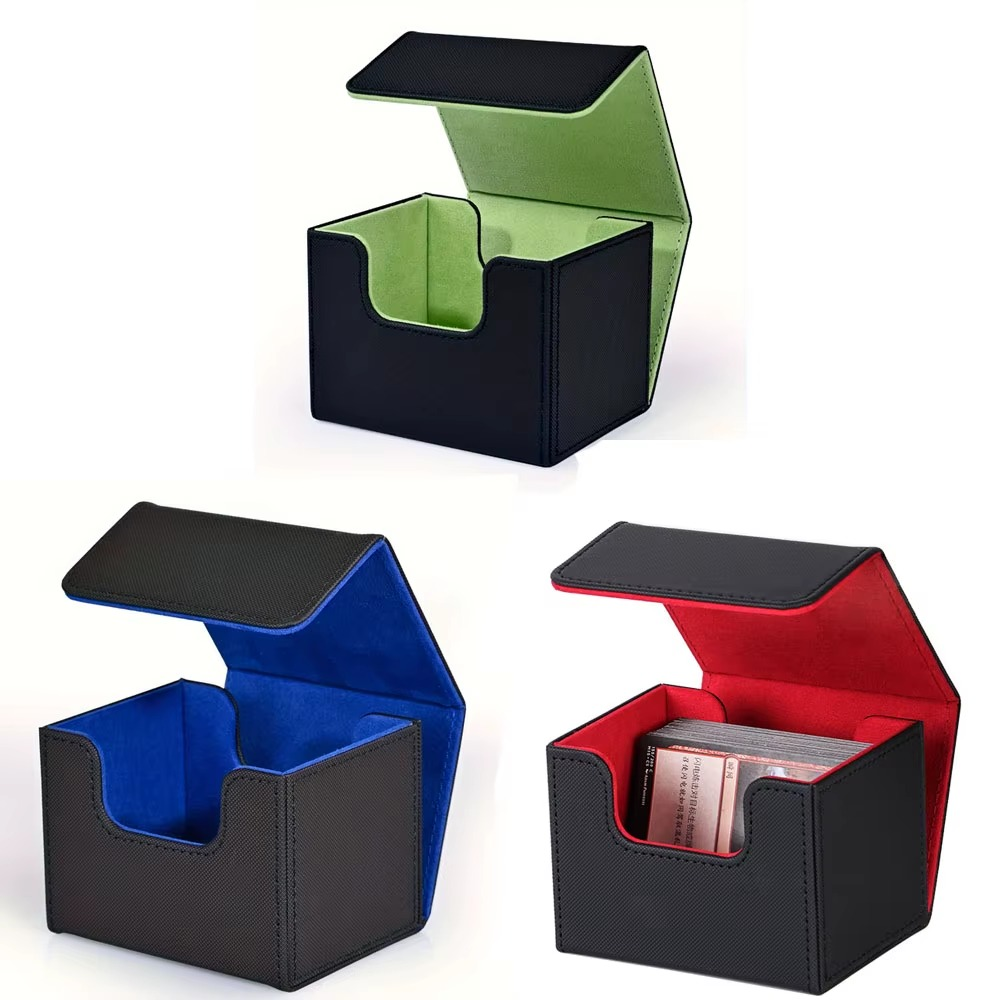 Trading Card Deck Box Durable for TCG OCG storage organize Collectible Game Car MTG Card Carrying Case Holds 80+ or 100+ cards