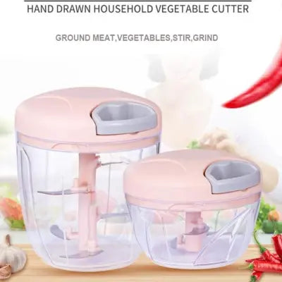 Manual Food Chopper Hand Powered- Vegetable Fruit Blender Chopping